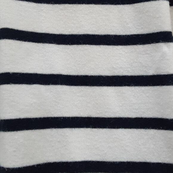 Petit Bateau Girls 5 Short Sleeve Shirt Dress Nautical Stripe Navy Blue Summer - Picture 6 of 11